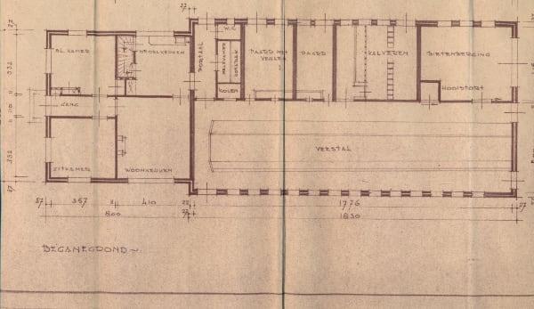 SPO06B plattegrond boerderij 1950 kopie