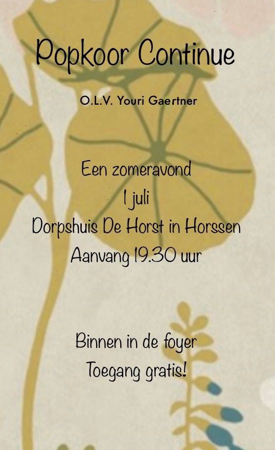 Continue zomeravond